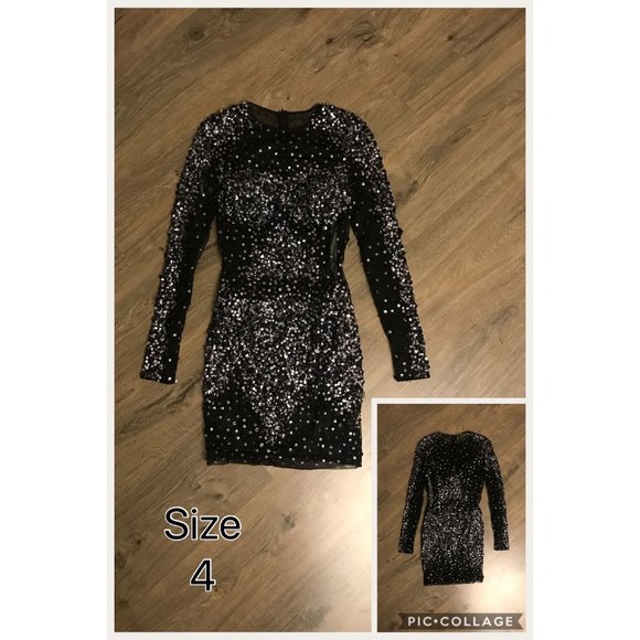 Dresses & Skirts - Sexy Black Beaded Cocktail Dress